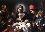 STROZZI, Bernardo Adoration of the Shepherds ar oil painting artist